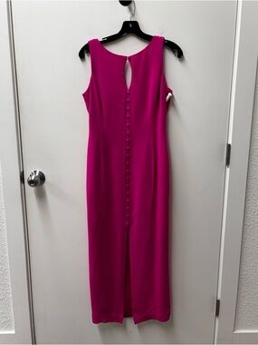 Vintage Dana Buchman Pink Silk Column Maxi Dress